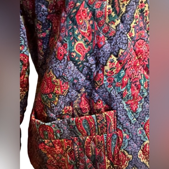 Vintage David Brooks Womens Medium Size 10 Paisley Quilted Blazer USA - Picture 3 of 8